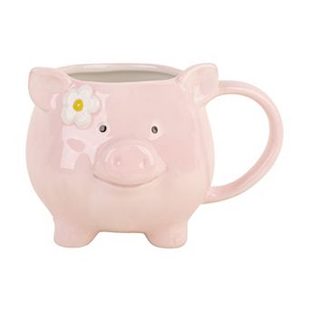 Retroware by Home Essentials Figural Pig Mug With Flower