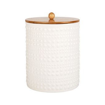Retroware by Home Essentials White Halo Dots Canister