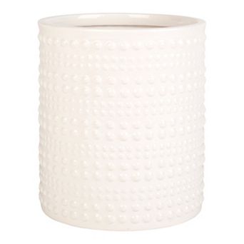 Retroware by Home Essentials Whtie Halo Dots Utensil Crock