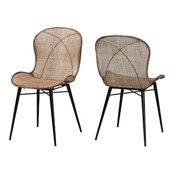 bali & pari 2 pc Sabelle Rattan Dining Chair Set