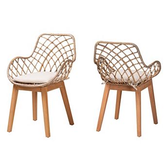 bali & pari 2 pc Ballerina Rattan Dining Chair Set