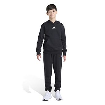 Boys 4-12 adidas Essential Fleece Hooded Pullover Sweatshirt & Jogger 2 pc Set