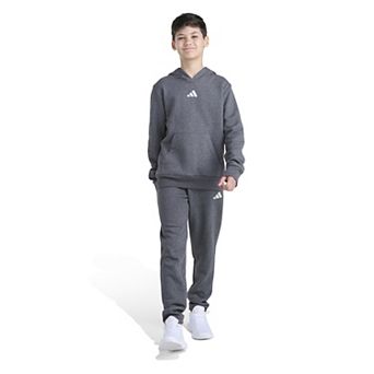 Boys 4-12 adidas Essential Fleece Hooded Pullover Sweatshirt & Jogger 2 pc Set