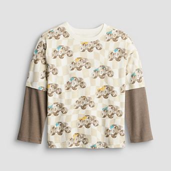Boys 4-12 Jumping Beans® Relaxed Layered Long Sleeve Tee
