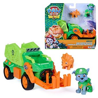 PAW Patrol: The Dino Movie Rocky Dino Rescue Recycler with Working Claw & 2 Action Figures Set