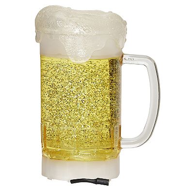 Roman 7.5-Inch LED Swirl Holiday Cheer Beer Mug Decor
