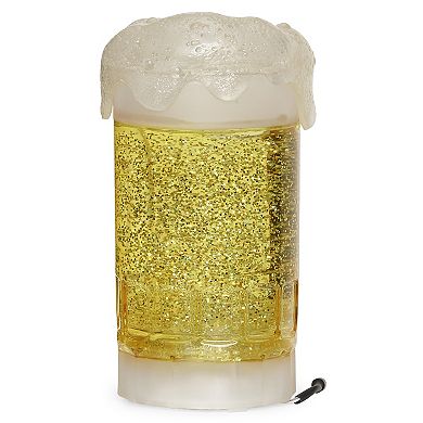 Roman 7.5-Inch LED Swirl Holiday Cheer Beer Mug Decor