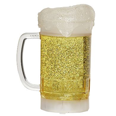 Roman 7.5-Inch LED Swirl Holiday Cheer Beer Mug Decor