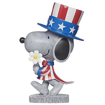 Roman 12-Inch Patriotic Snoopy Statue Floor Decor