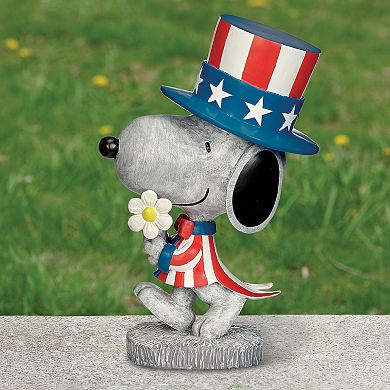 Roman 12-Inch Patriotic Snoopy Statue Floor Decor