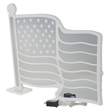 Roman 18.75-Inch Flag Infinity Light Table Decor
