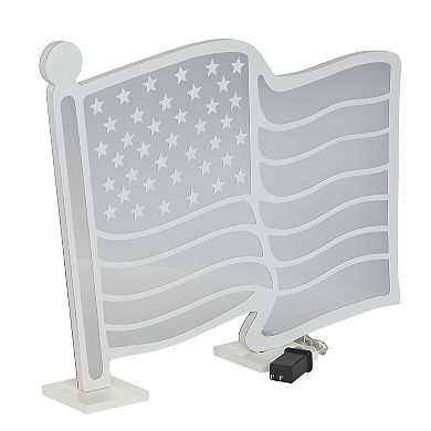 Roman 18.75-Inch Flag Infinity Light Table Decor
