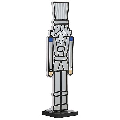 Roman 23.5-Inch Patriotic Nutcracker Floor Decor with Infinity Lights