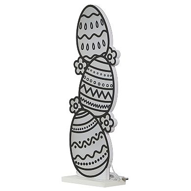 Roman 18-Inch LED Easter Egg Trio Table Decor