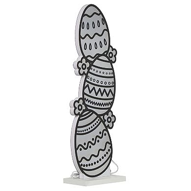 Roman 18-Inch LED Easter Egg Trio Table Decor