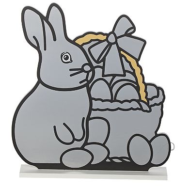Roman 18-Inch LED Bunny With Basket Table Decor