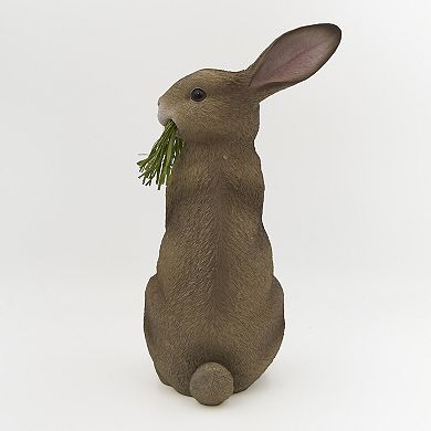 Roman 13.5-Inch Bunny With Grass Figure Table Decor