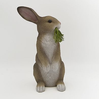 Roman 13.5-Inch Bunny With Grass Figure Table Decor