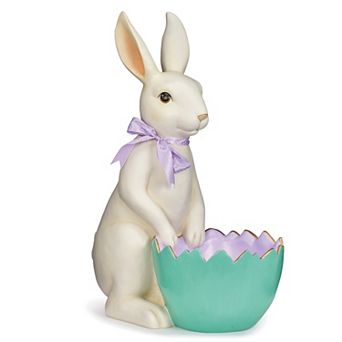 Roman 27.75-Inch Bunny Egg Planter Floor Decor