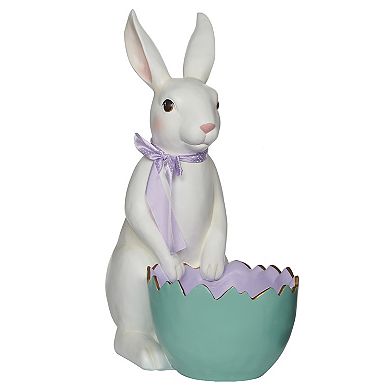 Roman 27.75-Inch Bunny Egg Planter Floor Decor