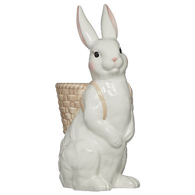 Roman 16-Inch Ceramic Bunny Backpack Planter