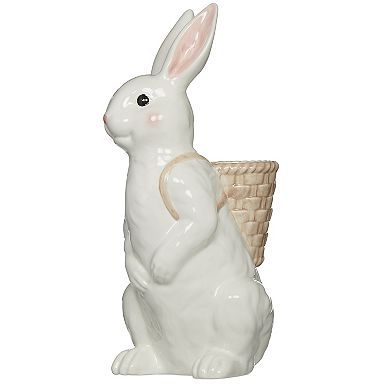 Roman 16-Inch Ceramic Bunny Backpack Planter