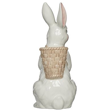 Roman 16-Inch Ceramic Bunny Backpack Planter