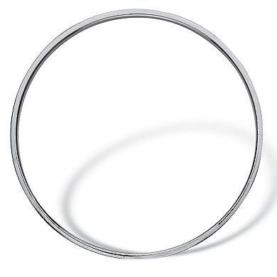PalmBeach Jewelry Simulated Birthstone Silvertone Eternity Bangle Bracelet