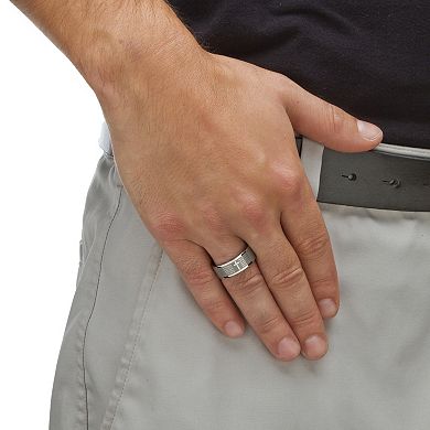 PalmBeach Jewelry Lord's Prayer Ring in Stainless Steel