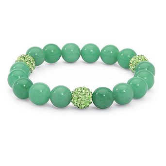 PalmBeach Jewelry Agate & Simulated Birthstone Stretch Bracelet