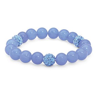 PalmBeach Jewelry Agate & Simulated Birthstone Stretch Bracelet