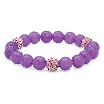 PalmBeach Jewelry Agate & Simulated Birthstone Stretch Bracelet