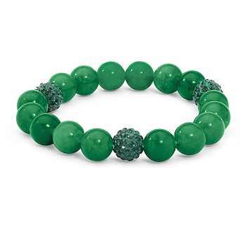 PalmBeach Jewelry Agate & Simulated Birthstone Stretch Bracelet