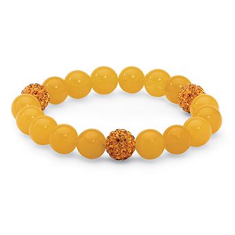 PalmBeach Jewelry Agate & Simulated Birthstone Stretch Bracelet