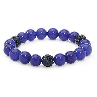 PalmBeach Jewelry Agate & Simulated Birthstone Stretch Bracelet