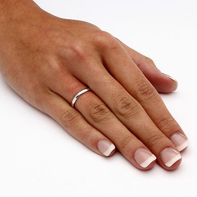 PalmBeach Jewelry Wedding Ring in .925 Sterling Silver