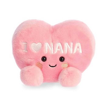 Aurora Mini Pink Adorable Stuffed Animal 5" I Love Nana Heart Palm Pals