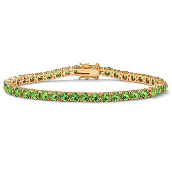 PalmBeach Jewelry Simulated Birthstone Tennis Bracelet in Gold-Plated