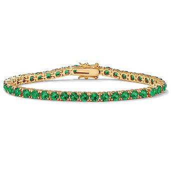 PalmBeach Jewelry Simulated Birthstone Tennis Bracelet in Gold-Plated