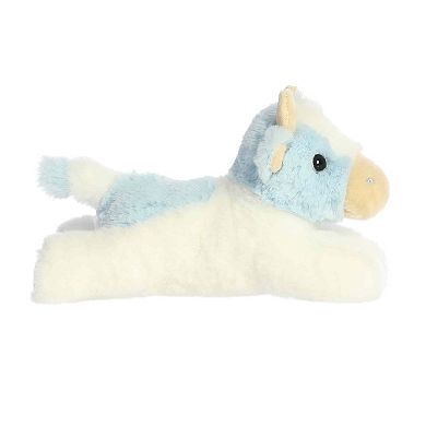 Aurora Small Blue Adorable Stuffed Animal 8" Billie Blueberry Cow Mini Flopsie