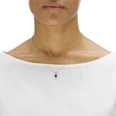 PalmBeach Jewelry Simulated Birthstone Jewelry Set in Sterling Silver