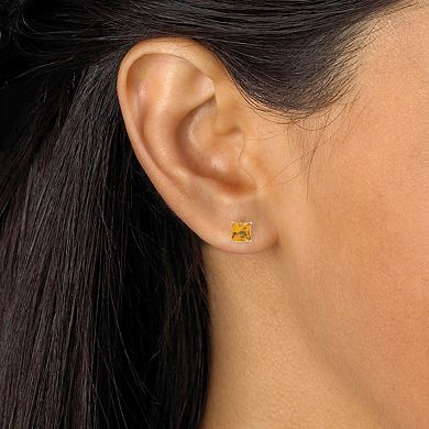 PalmBeach Jewelry Simulated Birthstone Jewelry Set in Sterling Silver