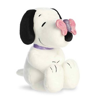 Aurora Adorable 9" Snoopy Peanuts Small Pink Butterfly Stuffed Animal