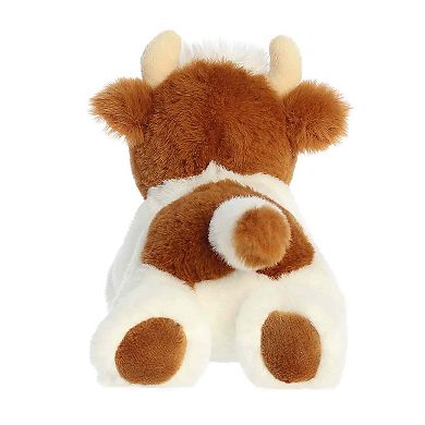 Aurora Small Brown Adorable Stuffed Animal 8" Grazy Guernsey Cow Mini Flopsie