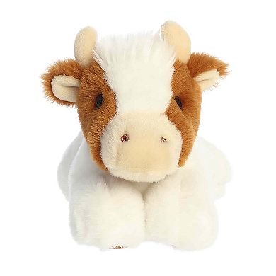 Aurora Small Brown Adorable Stuffed Animal 8" Grazy Guernsey Cow Mini Flopsie