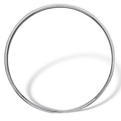 PalmBeach Jewelry Simulated Birthstone Silvertone Eternity Bangle Bracelet
