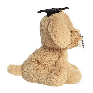 Aurora Small Tan Commemorative Stuffed Animal 8.5" Grad Retriever Pup Graduation