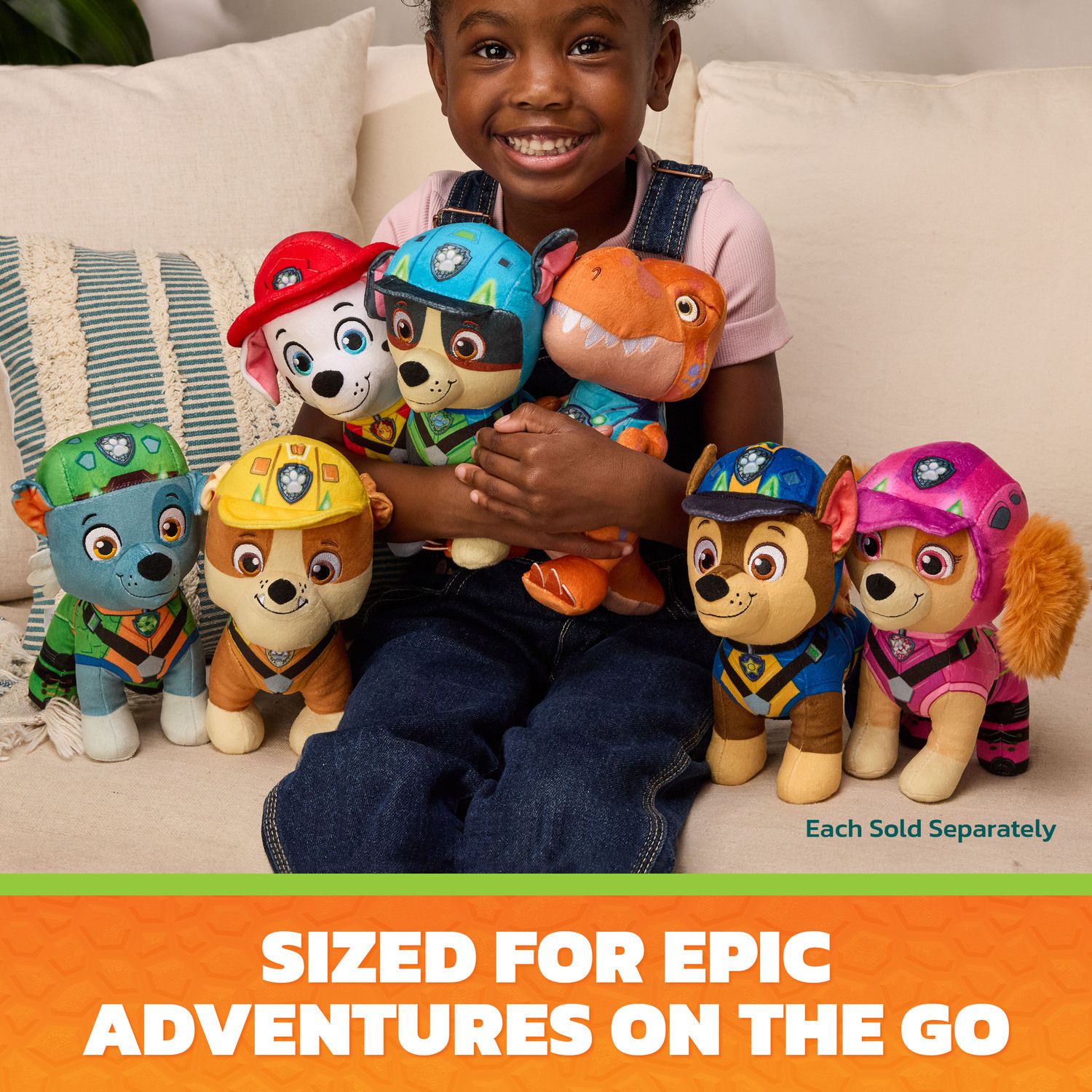 Детская мягкая игрушка Paw Patrol The Dino Movie Marshall 8-inch — фото 4