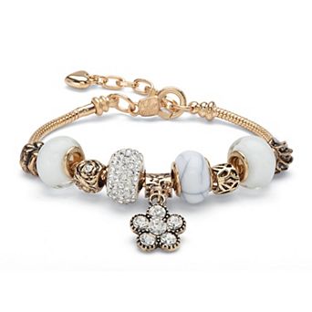 PalmBeach Jewelry Simulated Birthstone Goldtone Bali-Style Bracelet 8" with 2" Extender