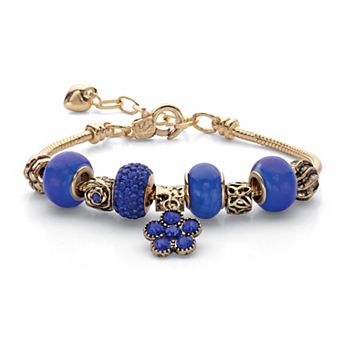 PalmBeach Jewelry Simulated Birthstone Goldtone Bali-Style Bracelet 8" with 2" Extender